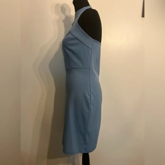 Charlotte Russe Blue Halter Dress Size M - Picture 4 of 11